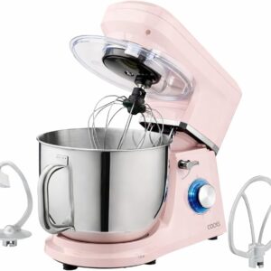 Professional Stand Mixer 1200W with 6 Speeds & Pulse Function - 7L Stainless Steel Mixing Bowl - Splash Guard