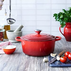 Le Creuset Enameled Cast Iron Round Dutch Oven, 7.25 qt., Cerise - Image 7
