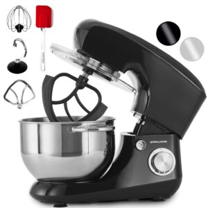 Andrew James Stand Mixer for Baking Food Mixer - 1300W Max - Large 5.5 Litre Bowl 6 Speed Pulse Mode