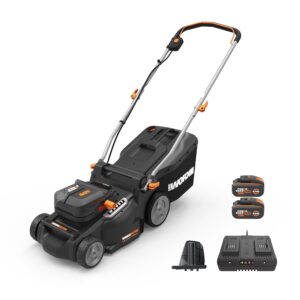 WG737E 40V 37cm Cordless Lawnmower Ideal for Medium to Large Gardens