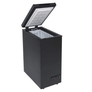 CHF60B Black Chest Freezer with Removable Wire Basket