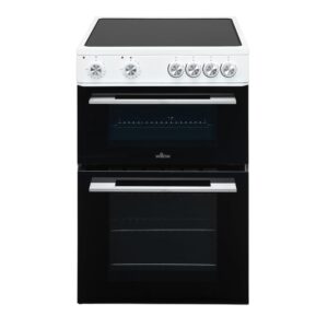 WT60CCW 60cm Electric Cooker with Ceramic Hob, Twin Cavity, 31L Electric Grill, Freestanding