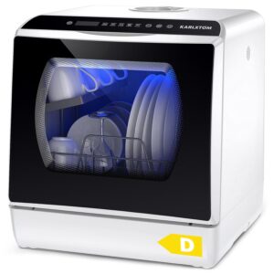 Table Top Dishwasher 6 Programs Mini Dishwasher with Touch Control, Auto-drying, Baby Care & Fruit Wash, Perfect for Small Families, Couples