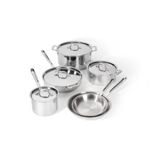 All-Clad D3 Stainless Steel Cookware Set, 10-Piece, Made in the USA