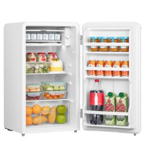 RCD93WH2UKRT(E) Under Counter Fridge Only - 93L Retro Freestanding Fridge with Chiller Box