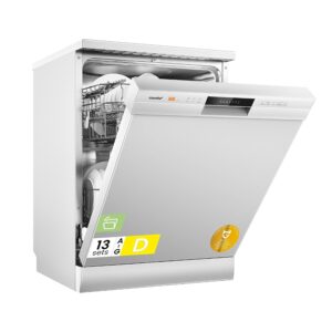 with 13 Place Settings, New Upgraded Full Size Dishwasher 60cm Width, CDWPF1301PWD, Auto Door Open Drying, Quick Wash, Hygiene Wash, Delay... - Image 4