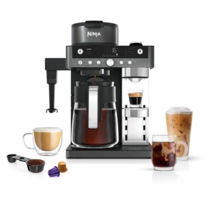 Prestige 2-in-1 Filter Coffee and Pod Capsule Machine with Built - in Milk Frother - Make Lattes