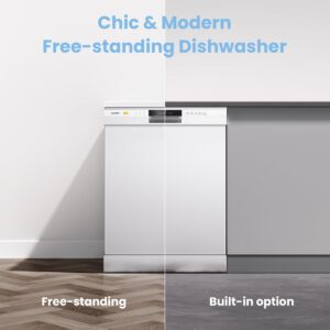 with 13 Place Settings, New Upgraded Full Size Dishwasher 60cm Width, CDWPF1301PWD, Auto Door Open Drying, Quick Wash, Hygiene Wash, Delay... - Image 10