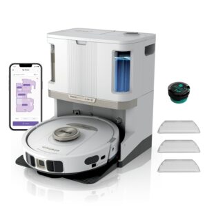 PowerDetect Robot Vacuum and Mop with 60 - Day Self-emptying and Cleaning Base - 3D LiDAR Navigation - Wi - Image 1
