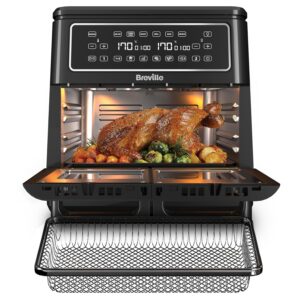Halo Flexi Air Fryer & Large Mesh Tray - Digital Dual Air Fryer Oven - 11L: Serves 10+
