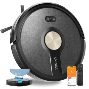 UR1 Robot Vacuum Cleaner with Mop, Robotic Vacuum with 5000Pa Super Suction, 180min, Ultra Slim with Auto Carpet Boost, APP Remote Voice Control, Ideal for Carpets Hard Floors - Image 1